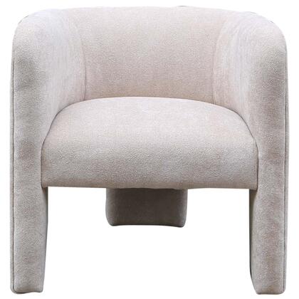 Rounded Back Tripod Chair - Ivory image 1