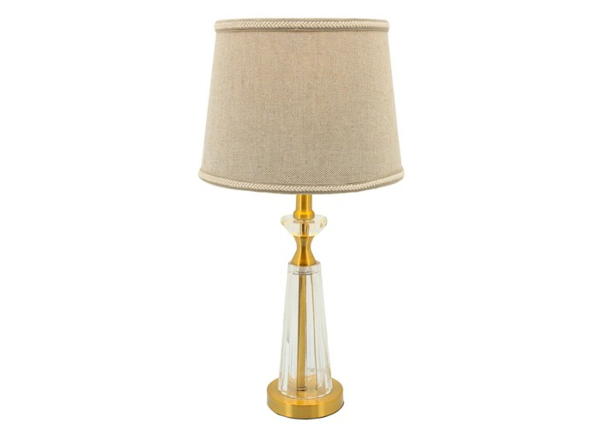 Lámpara de mesa de vidrio, dorado/transparente image 1