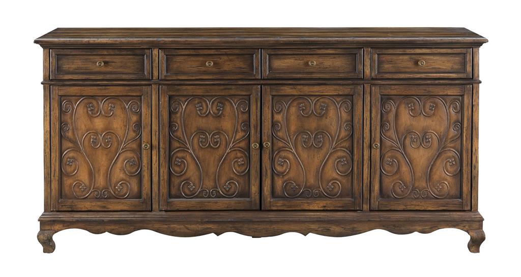 Credenza de cuatro puertas y cuatro cajones Chateau image 1