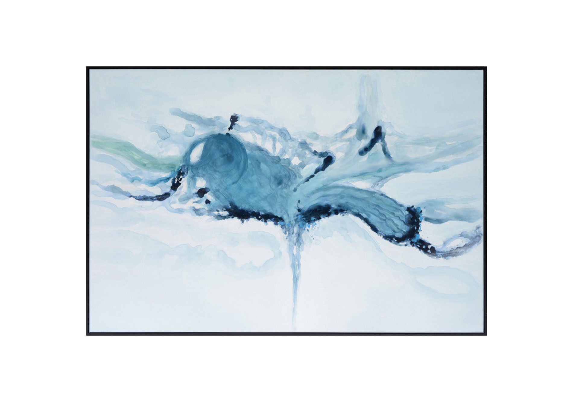 41x61 Pintura al Óleo Abstracta, Azul image 1