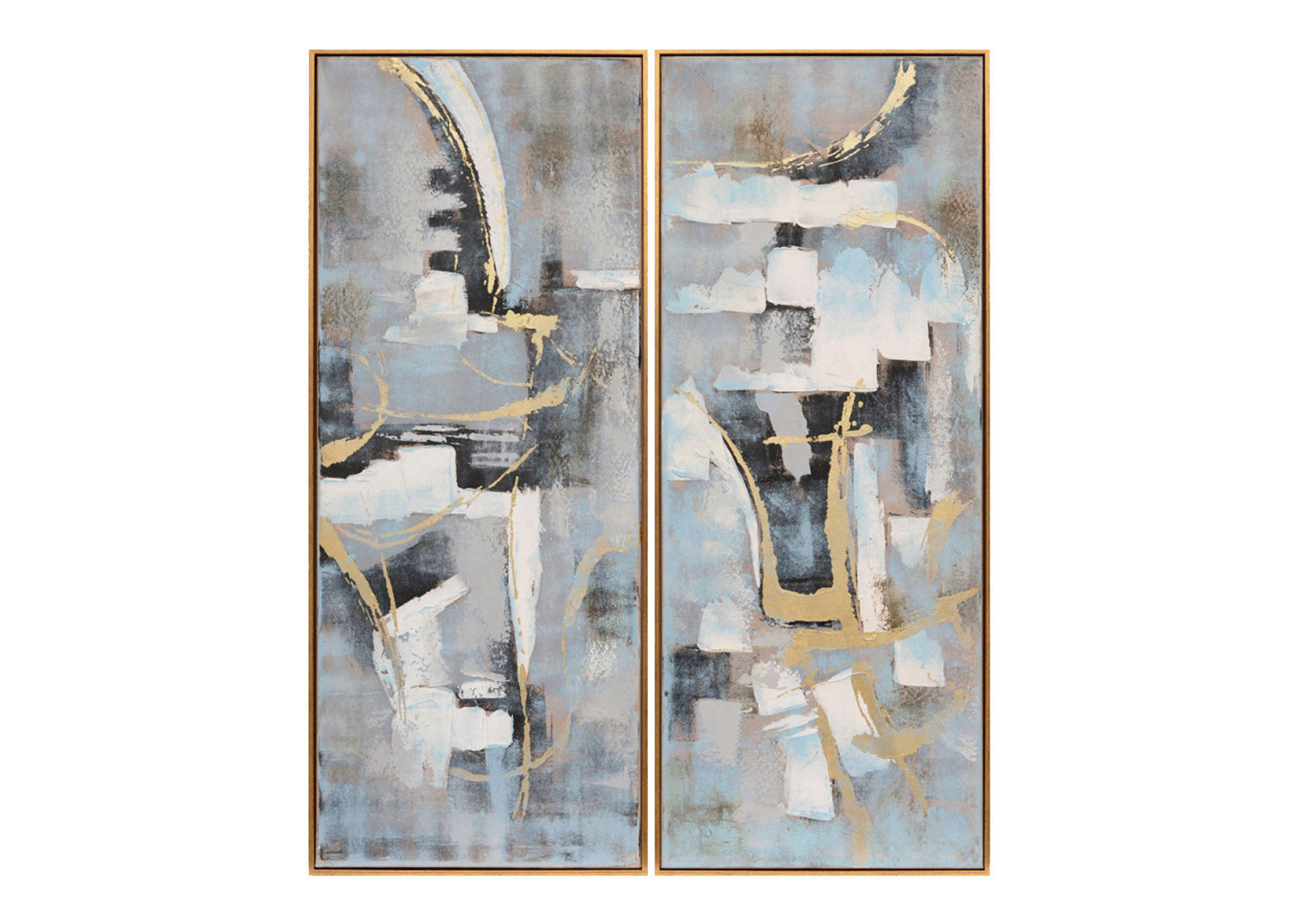 21x51 Set de 2, Pintura al Óleo Abstracta, Multi image 1