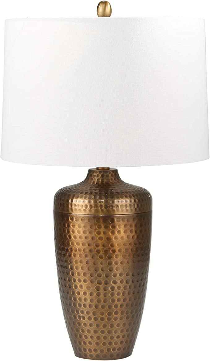 Metal 28" Table Lamp with Hammered Finish image 1