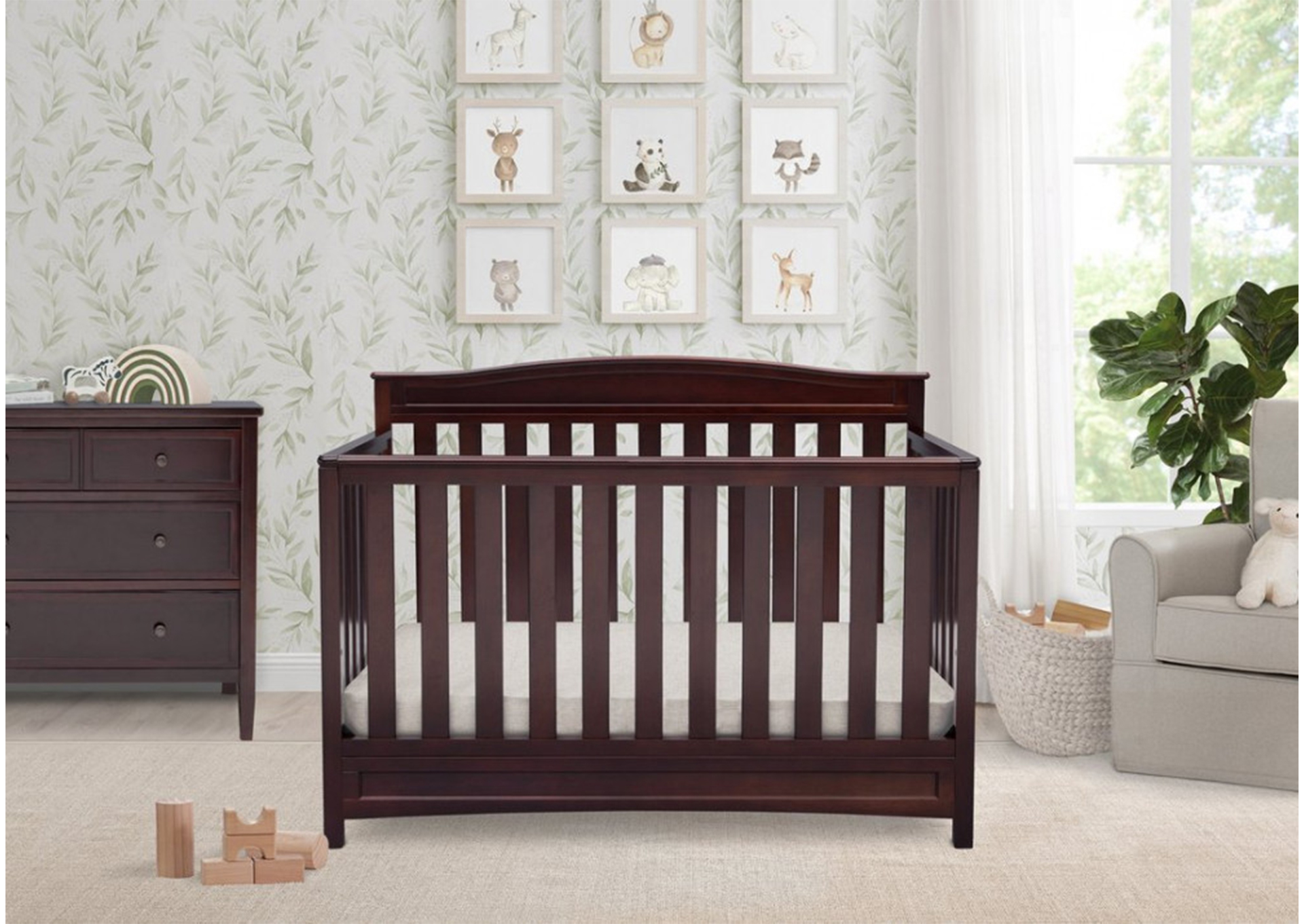 Emery - Chocolate - Cuna convertible 4 en 1 image 1