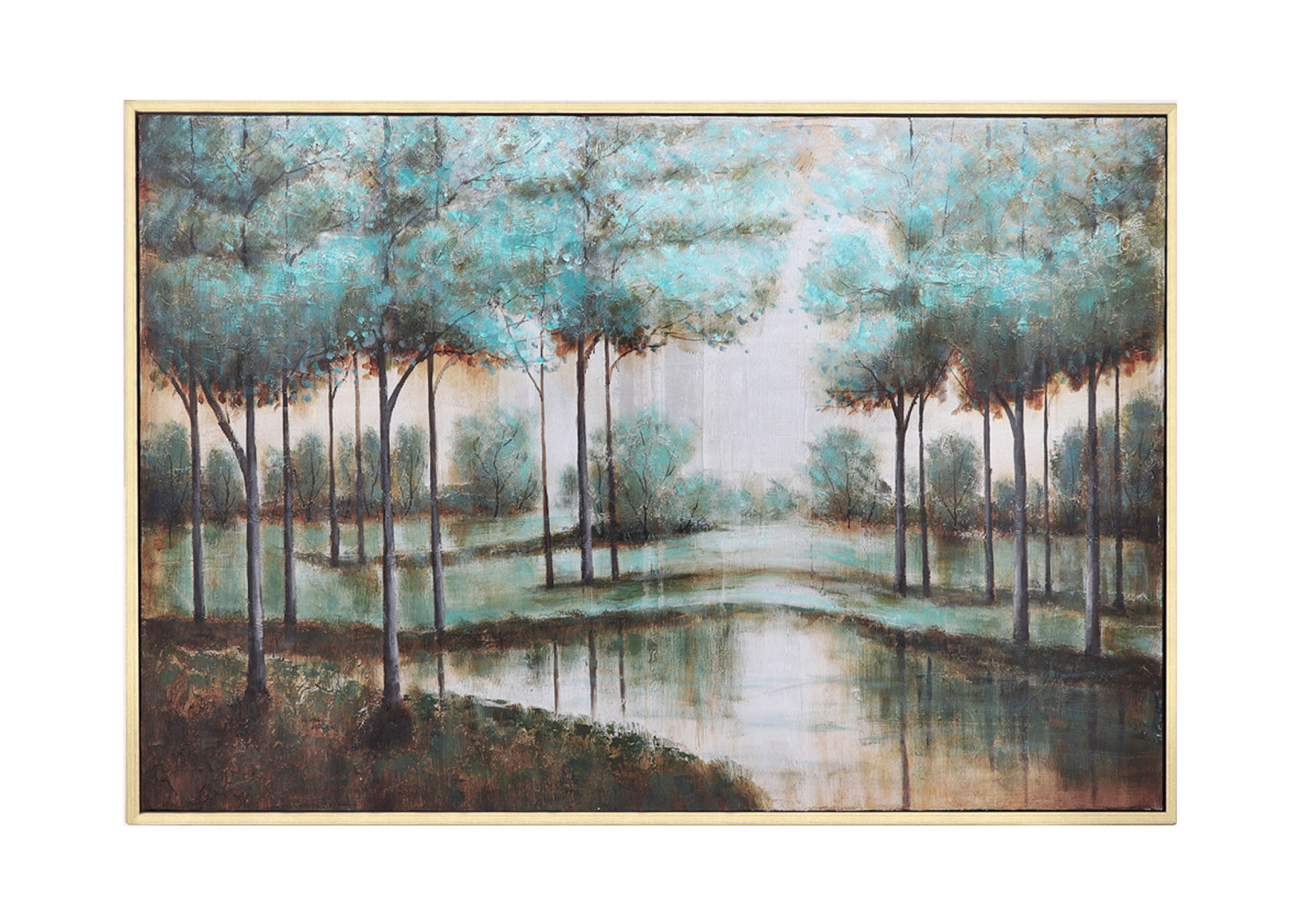 62x42 Cuadro al Óleo de Árboles, Multi image 1