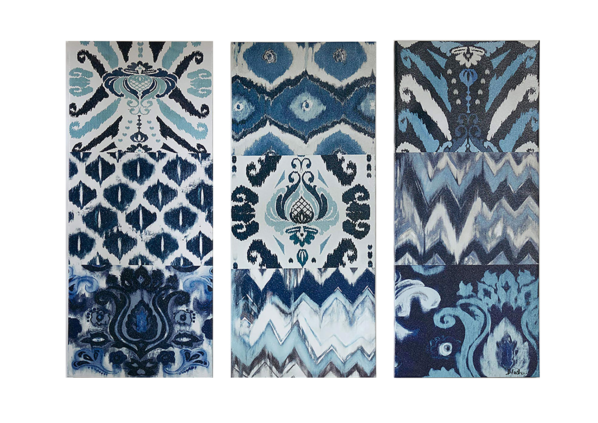 Set de 3 Cuadros Azul image 1