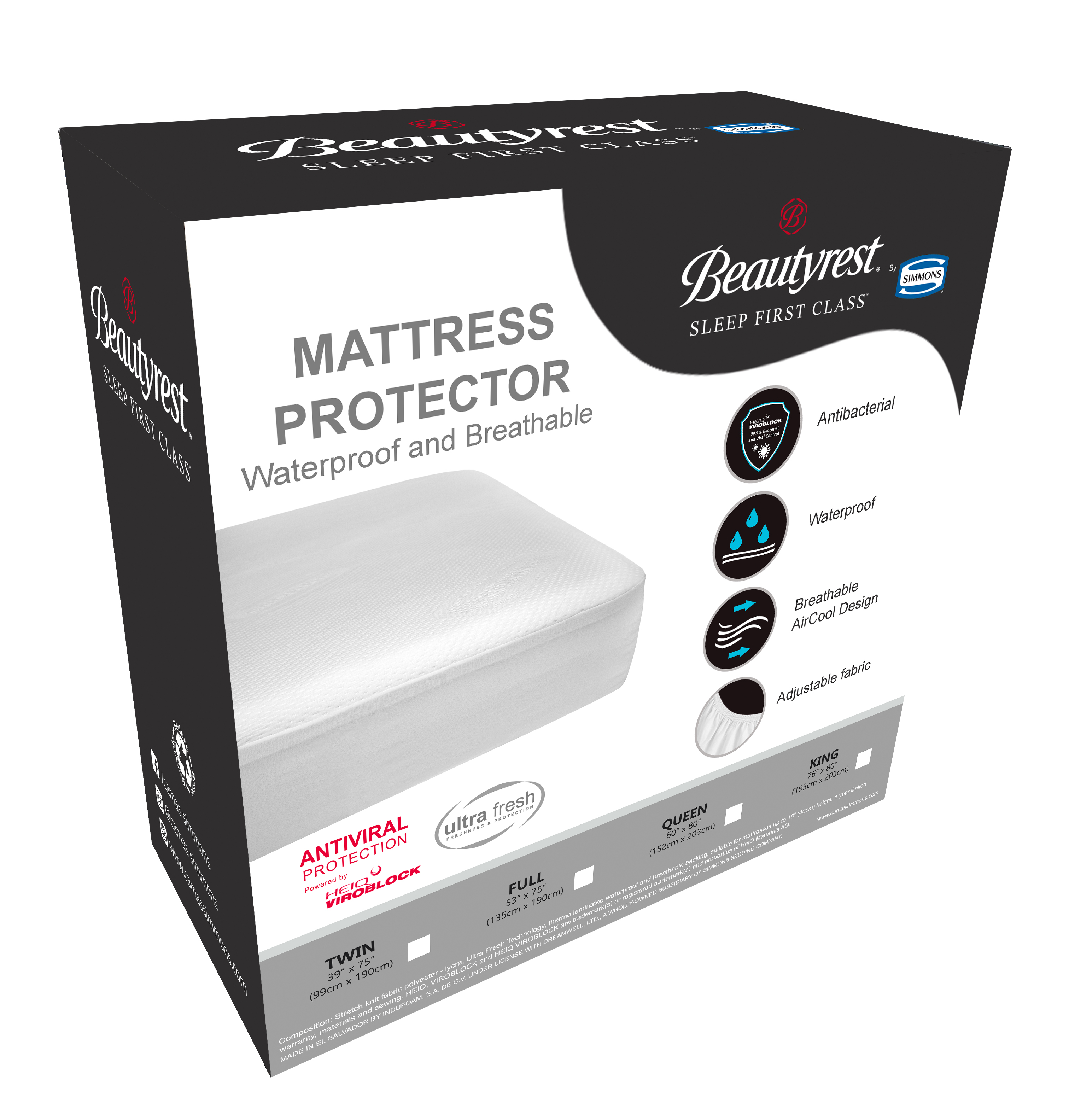 Protector de Colchón Queen Ultra Fresh Simmons Beautyrest image 1