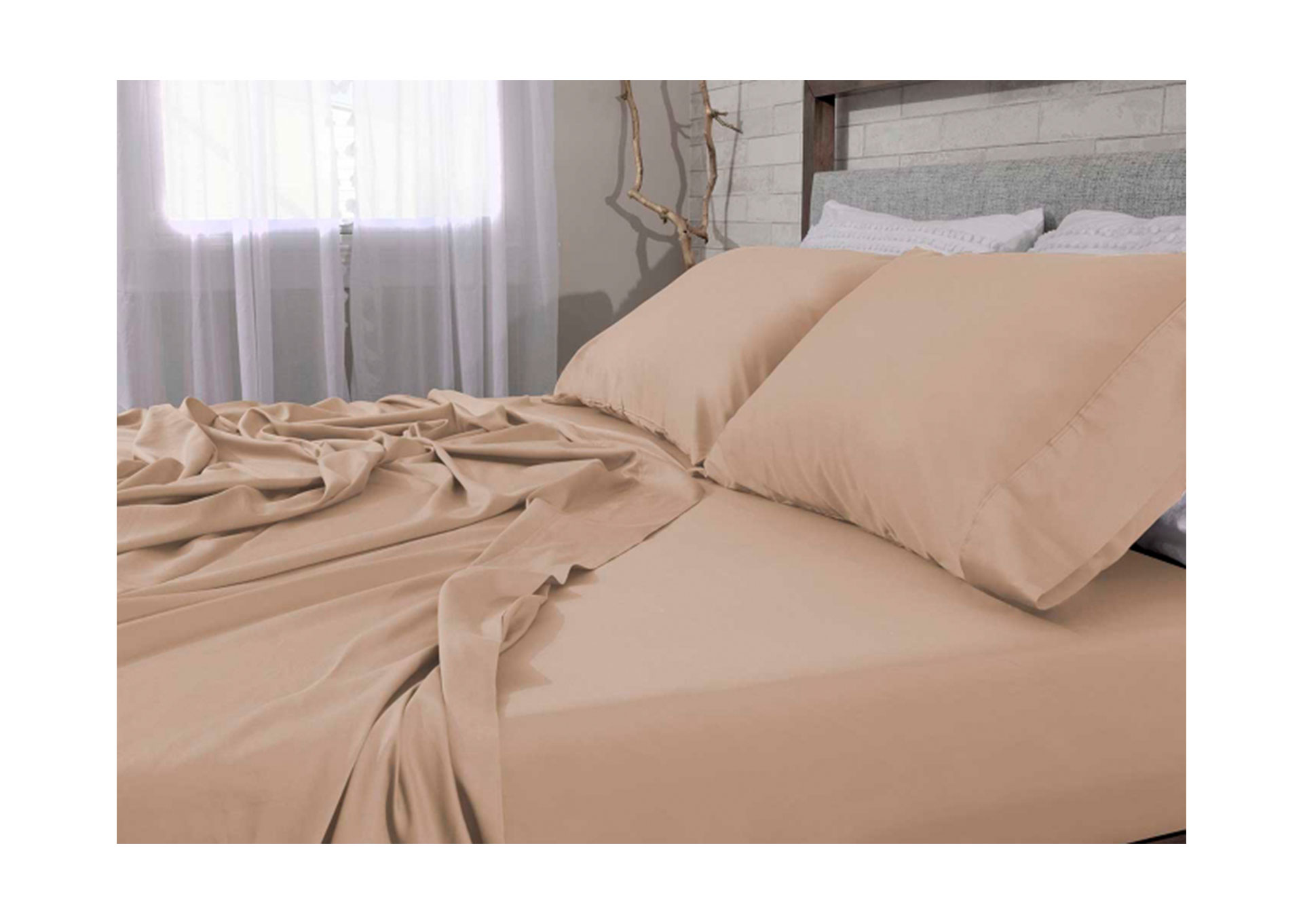 BASIC BEDSHEET SAND LIFESTYLE image 3