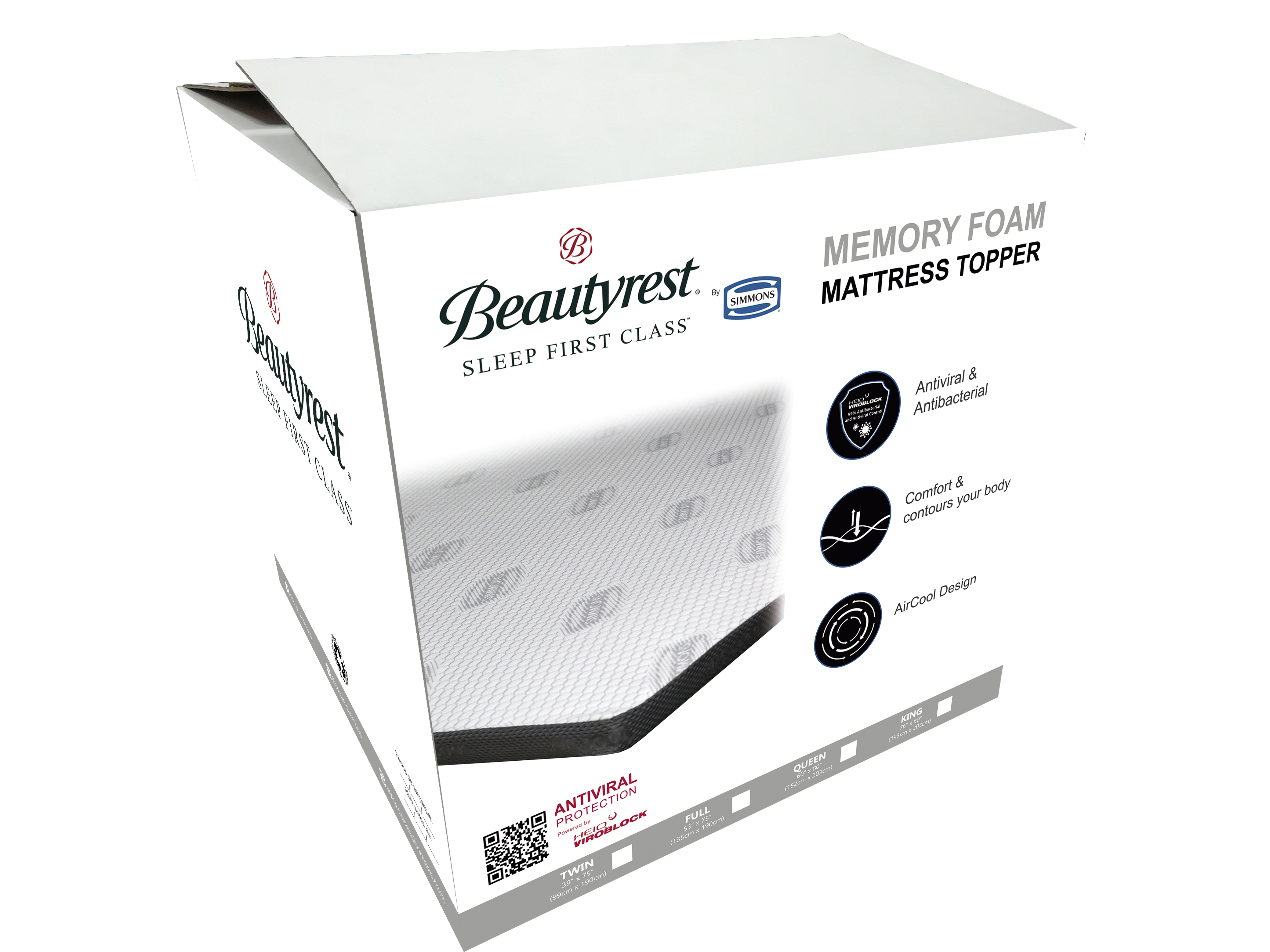 Mattress Topper Queen Simmons Beautyrest Memory Foam image 1