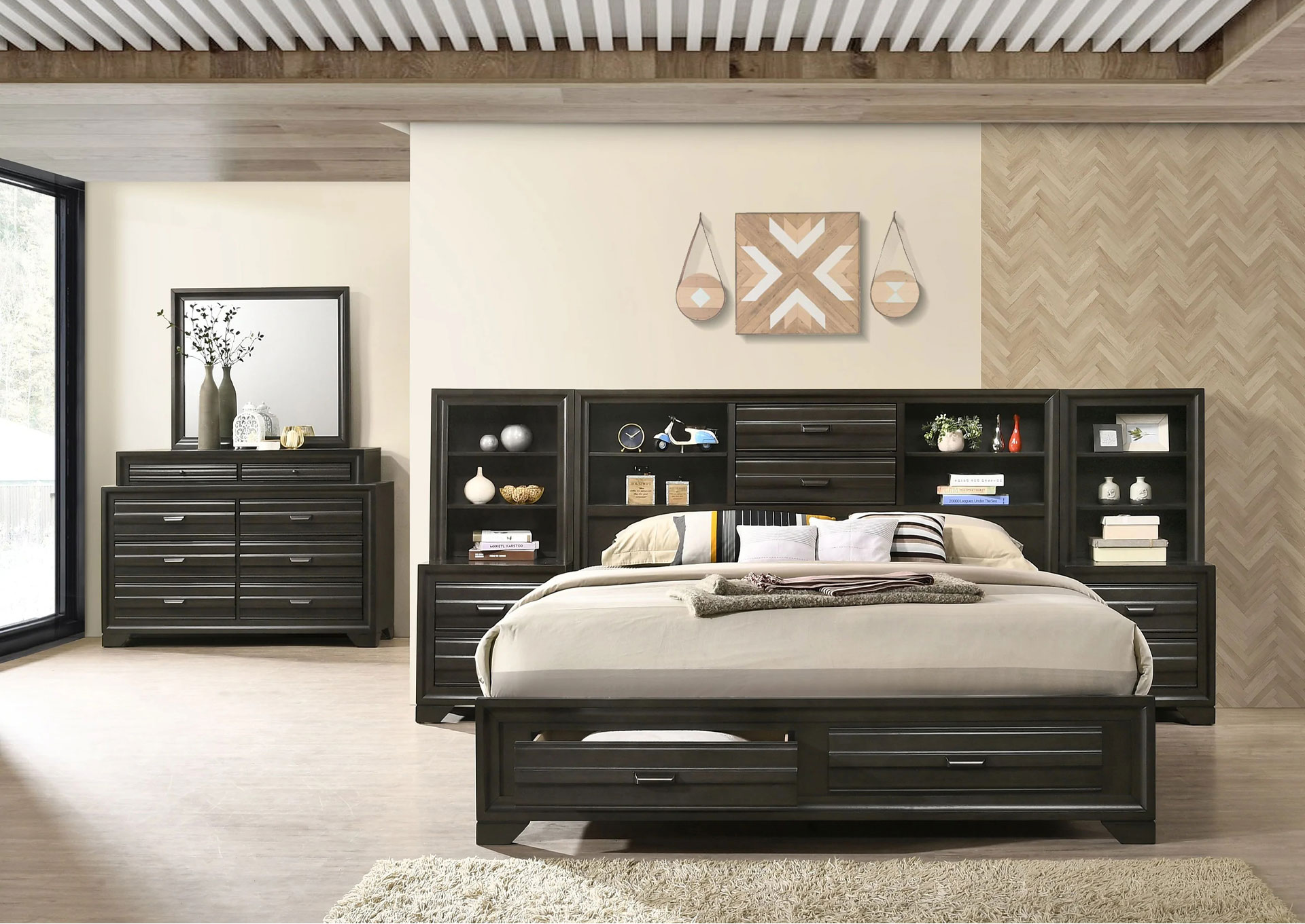 Dormitorio con Pier Full 9 Piezas - Antique Grey image 1