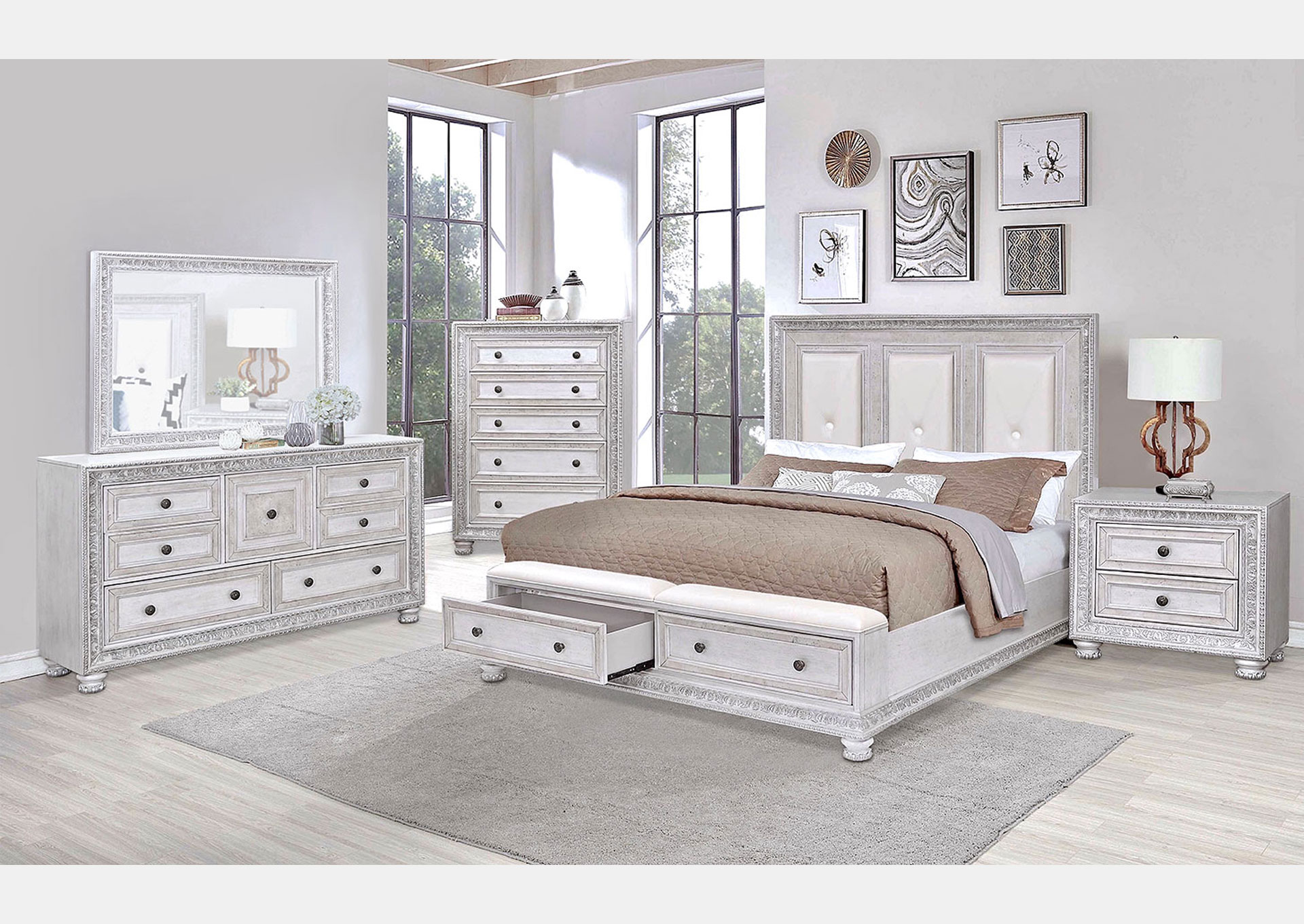 Domitorio Panel King 7 piezas - Frosted White image 1