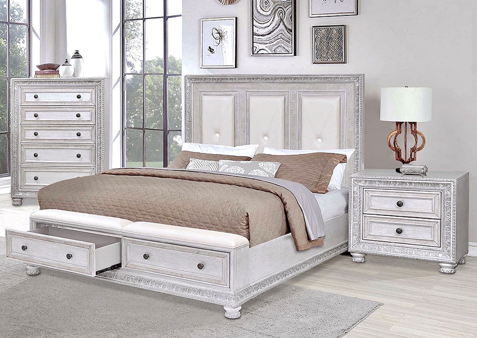 Domitorio Panel King 5 piezas - Frosted White image 1