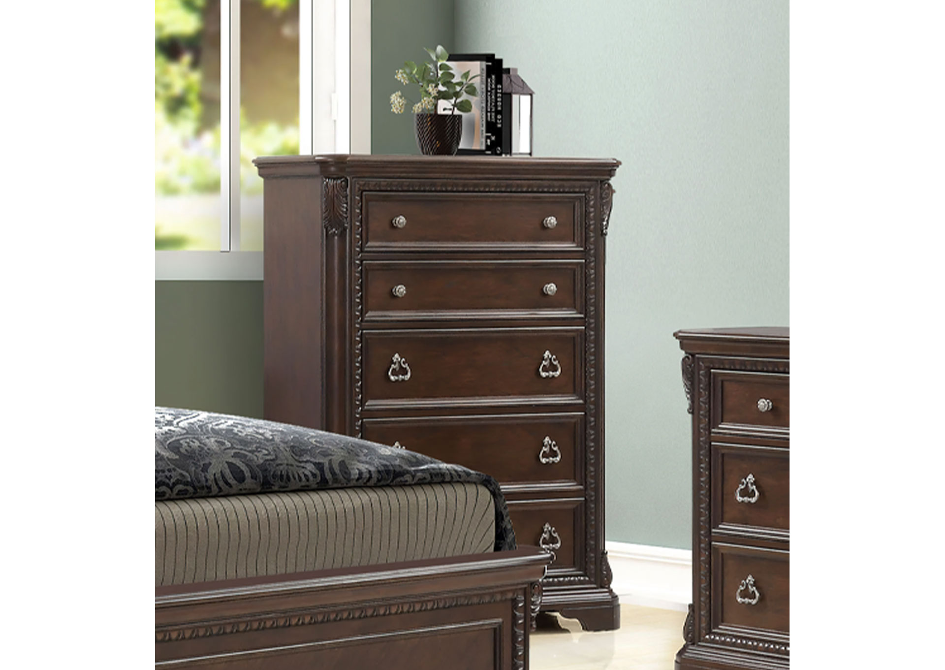 Gavetero Coventry de 5 Gavetas - Mahogany image 1
