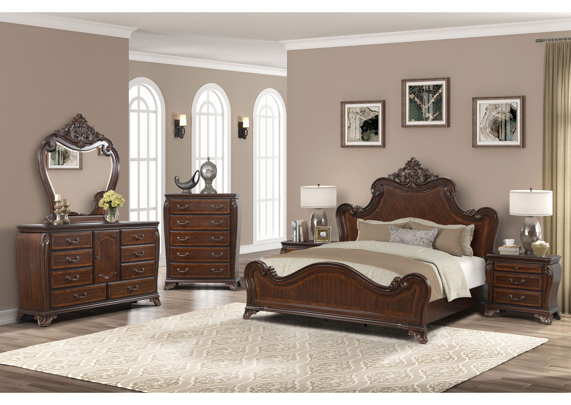 Domitorio Montecito King 7 piezas - Cherry  image 1