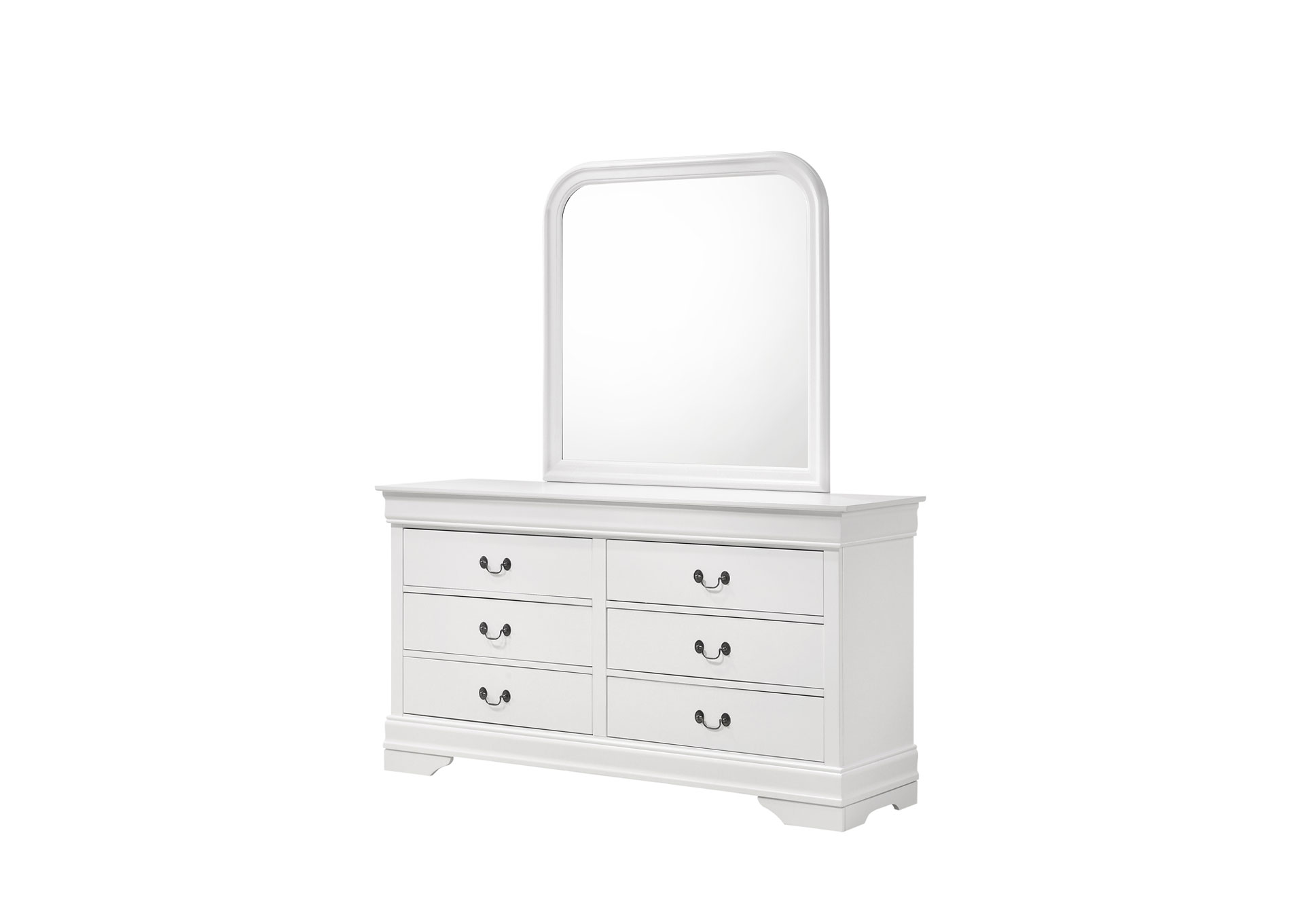 Louis Philippe Tocador y Espejo - Color Blanco image 1