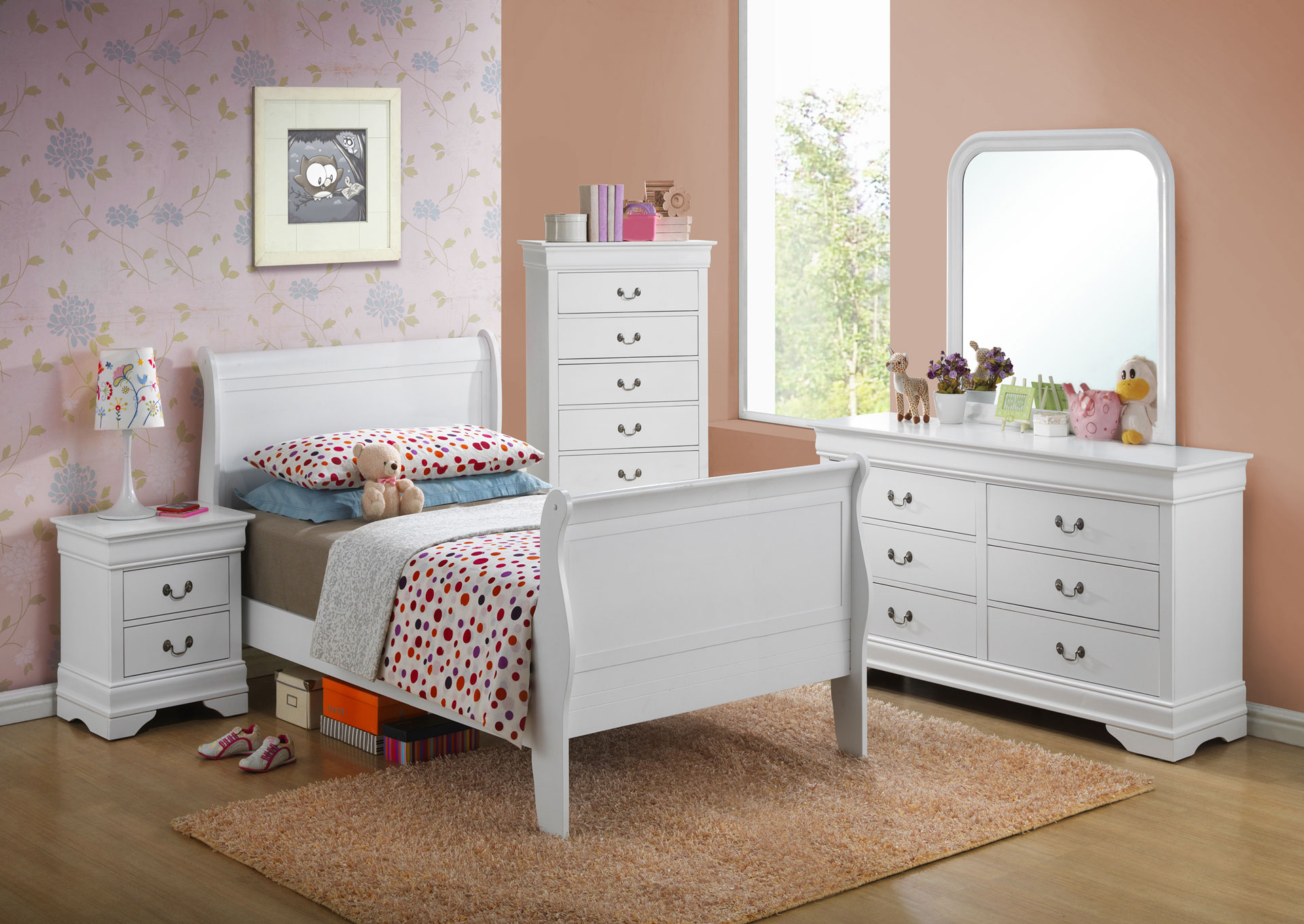 Domitorio Louis Philippe Full 7 piezas - Color Blanco image 1