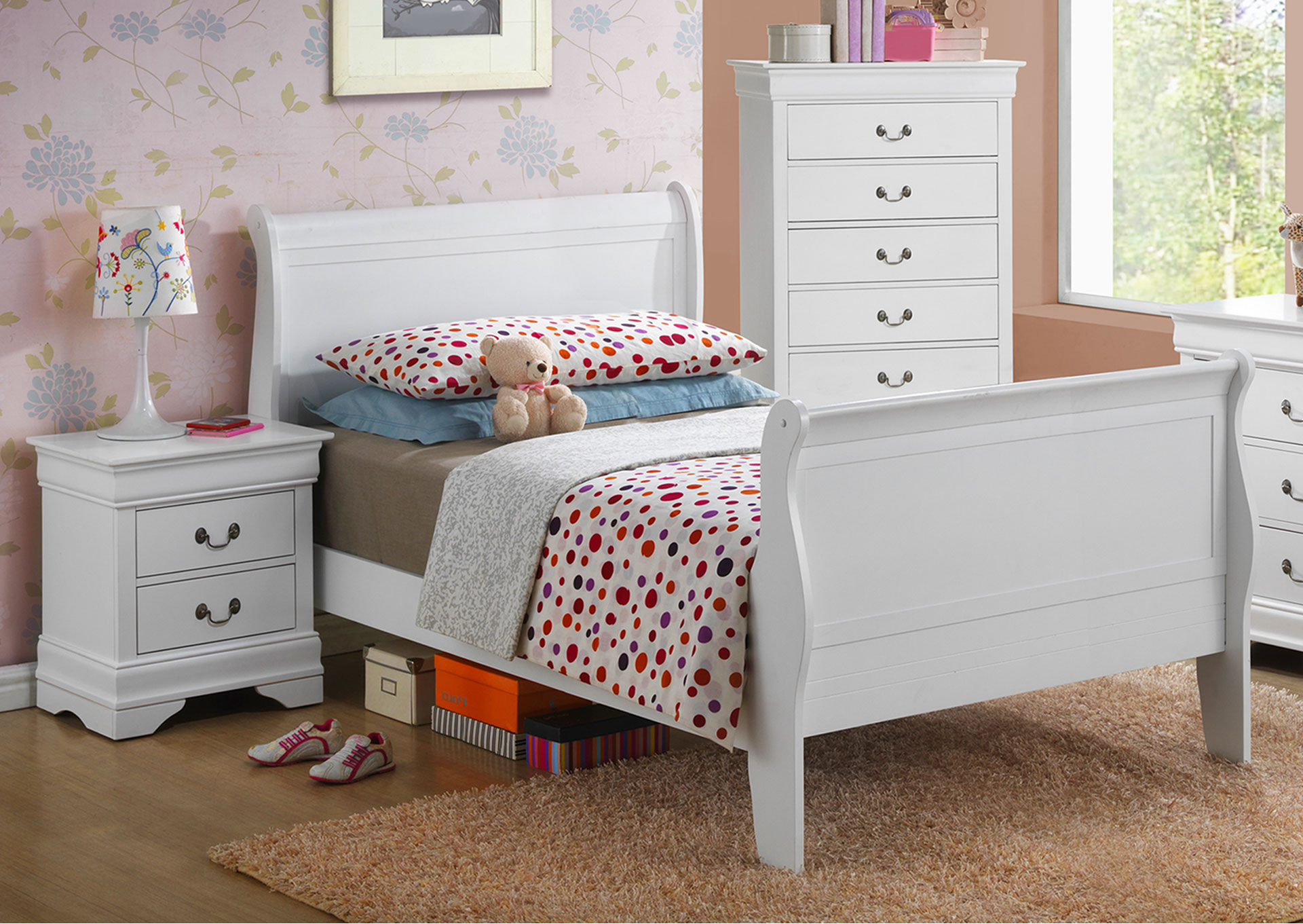 Domitorio Louis Philippe Full 5 piezas - Color Blanco image 1