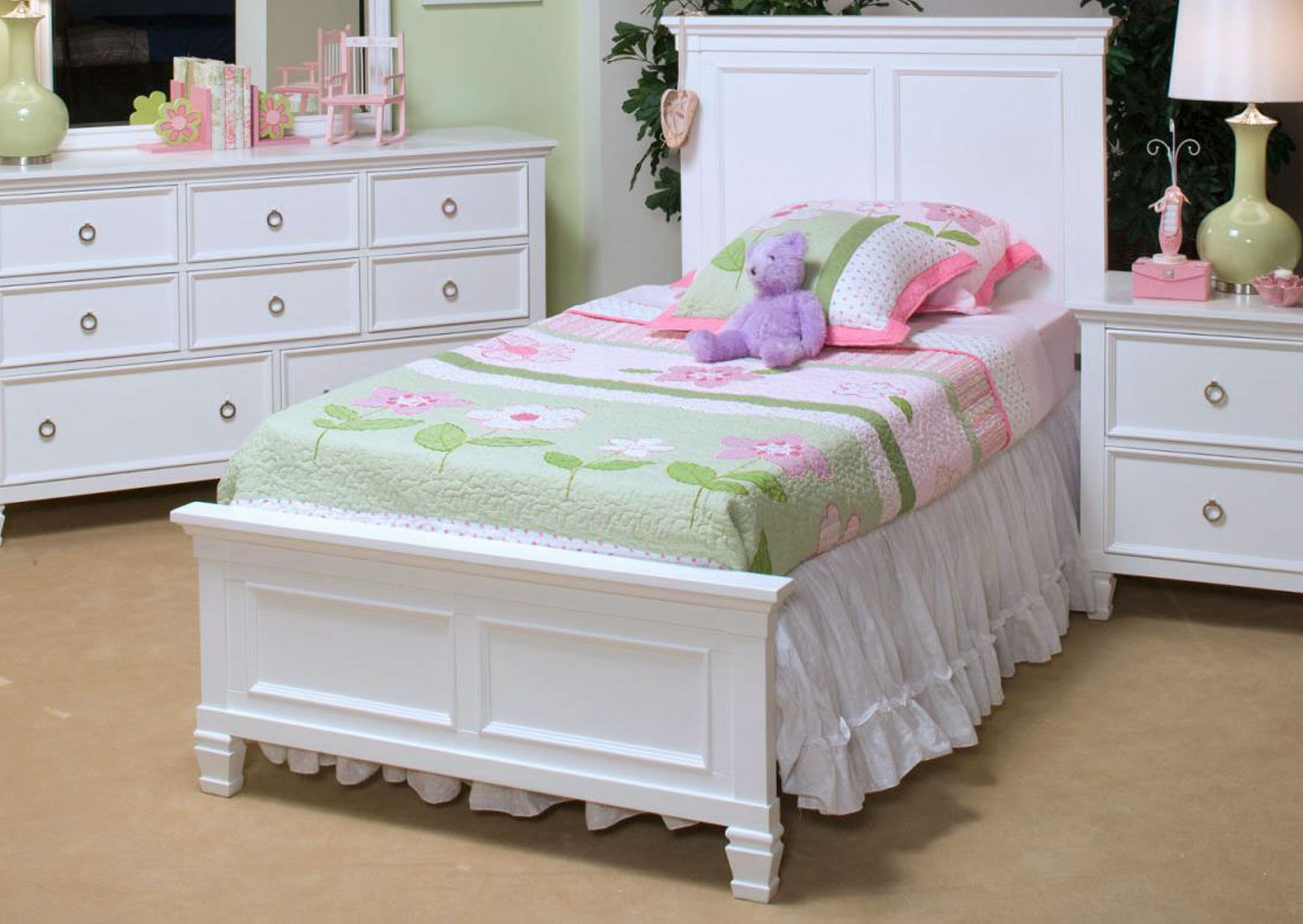 Domitorio Tamarack Twin 4 piezas - Color Blanco image 1