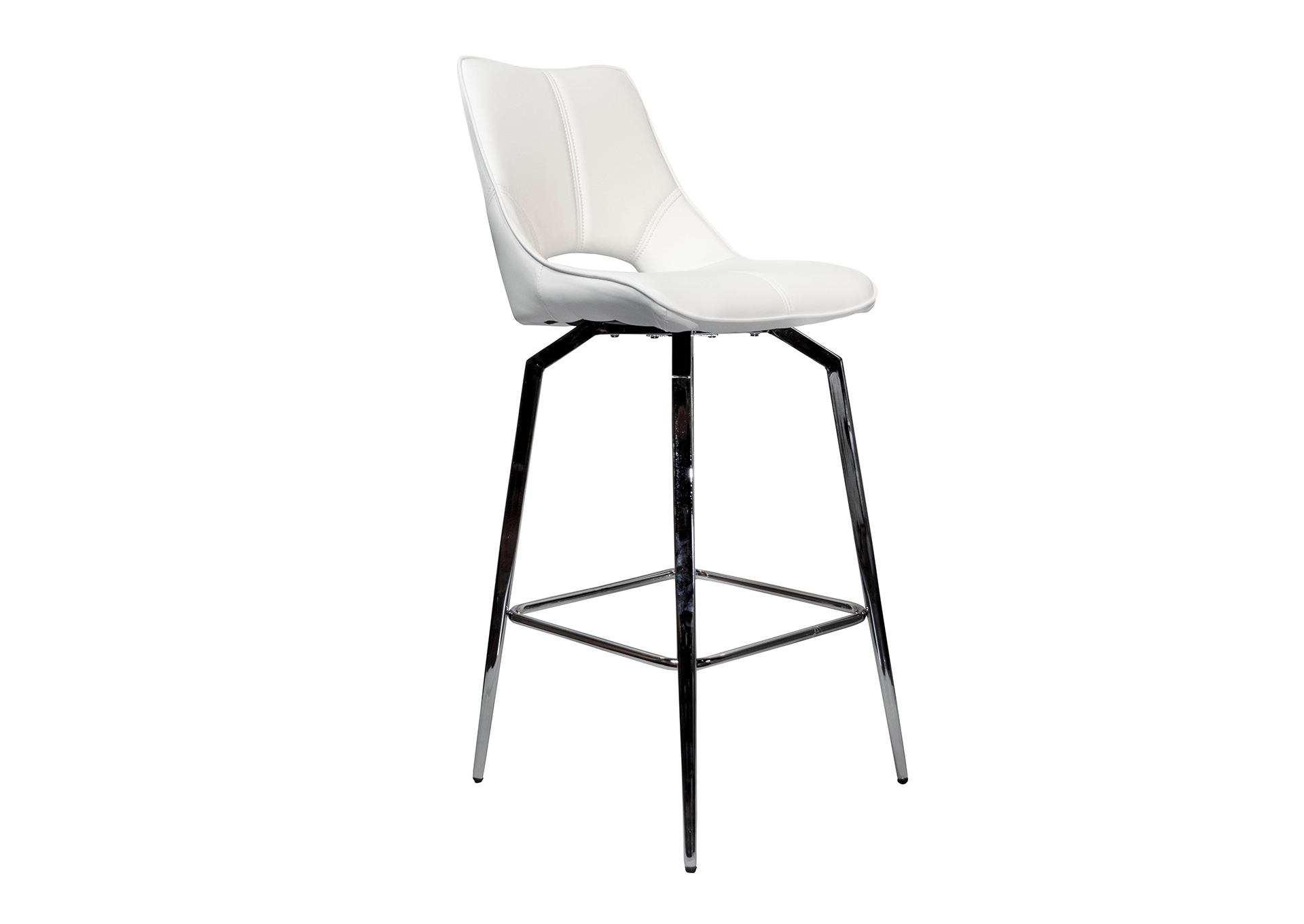 H0311 30" - Blanco Cromado Aero - Banco Tipo Bar image 1