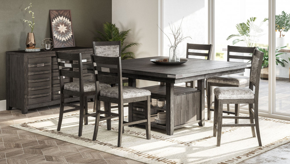 Altamonte - Juego de Comedor ALTO para 6 Personas - Color Gris image 1