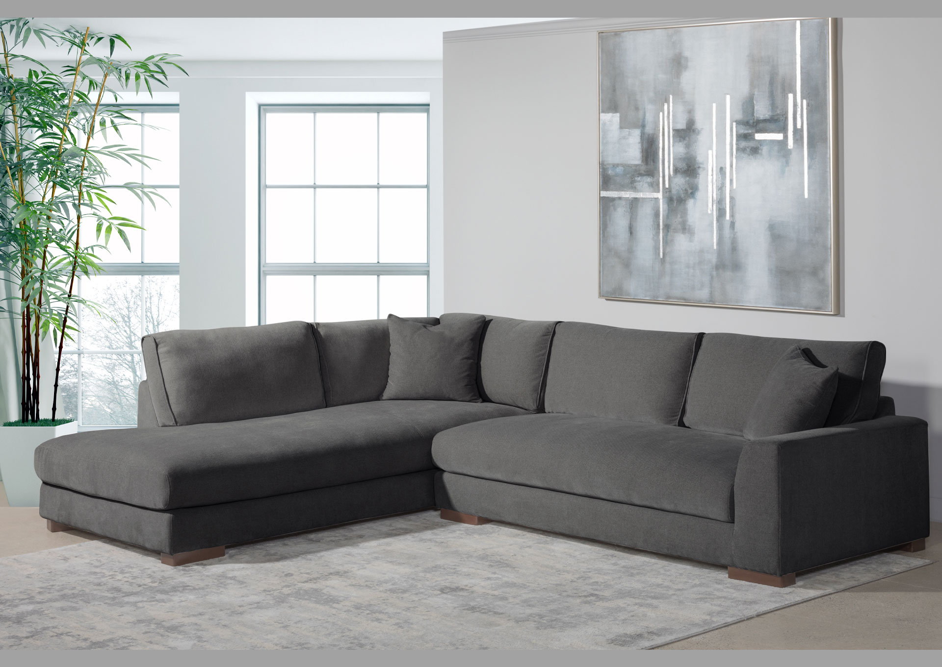 Seccional con Chaise Izquierdo 2 Piezas - Color Charcoal  image 1