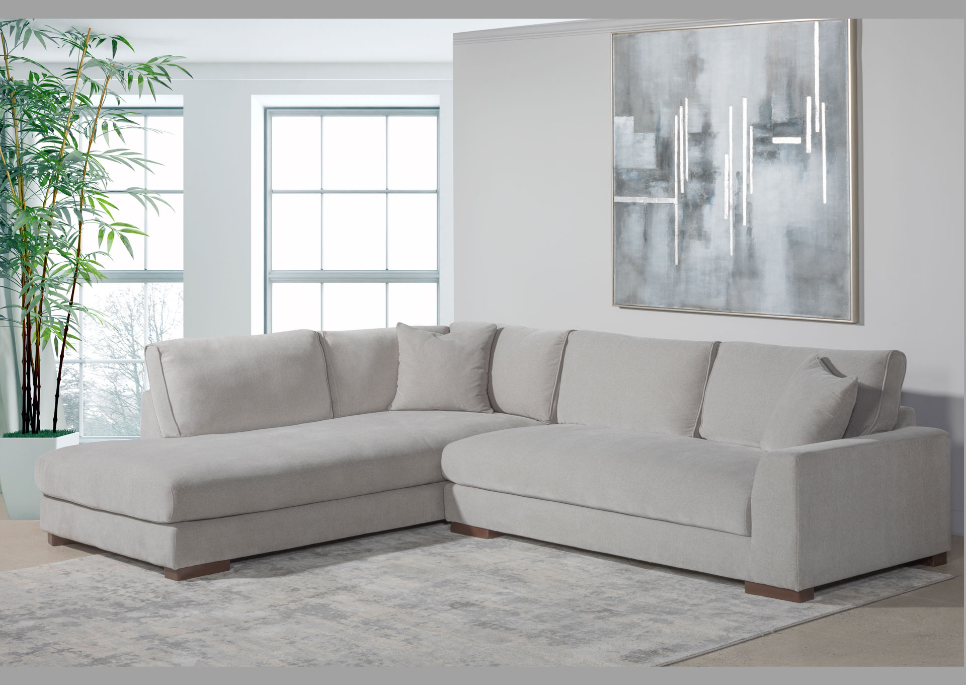 Seccional con Chaise Izquierdo 2 Piezas - Color Dove image 1