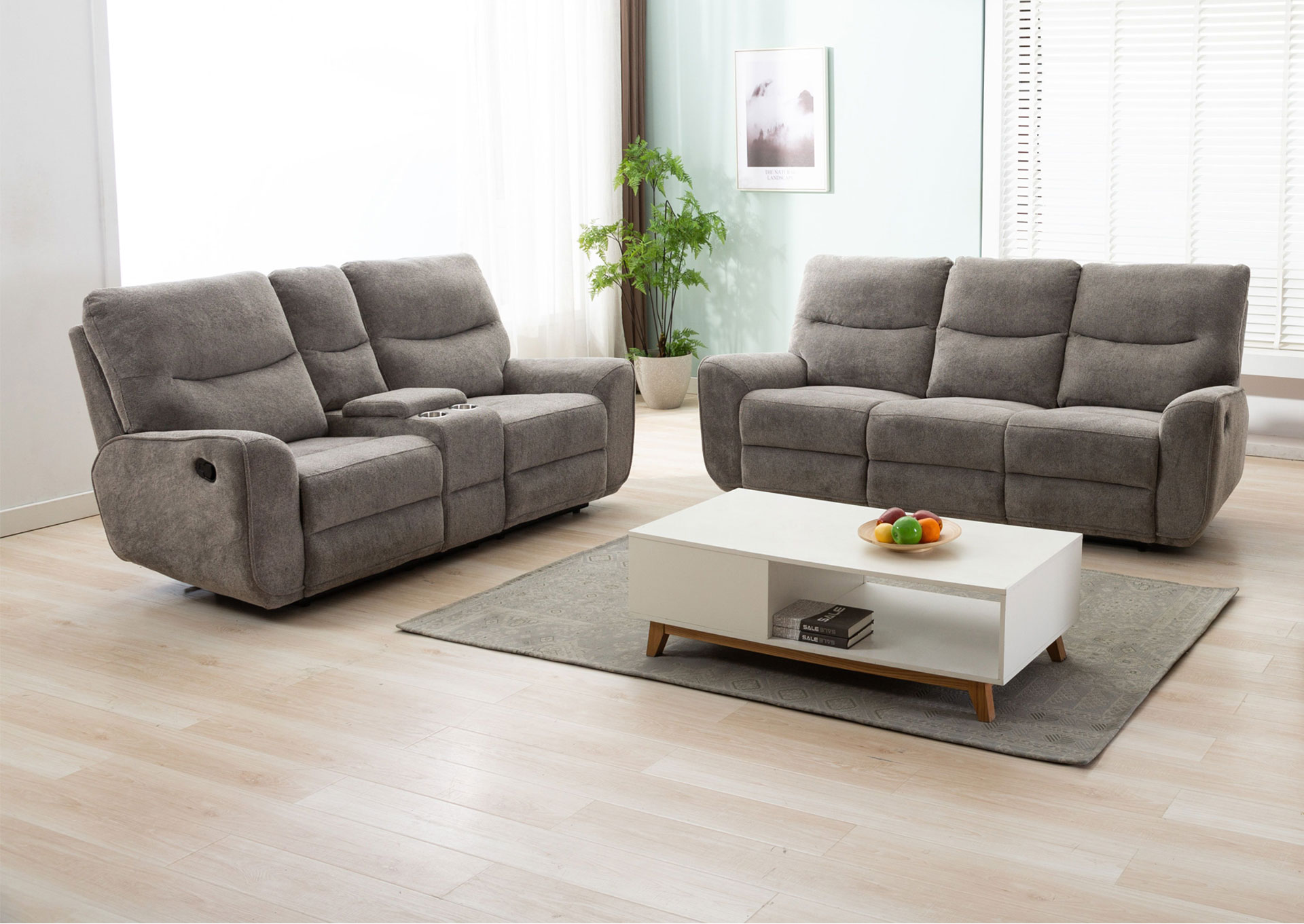 Sala Reclinable 2 Piezas -  Color Oatmeal image 1