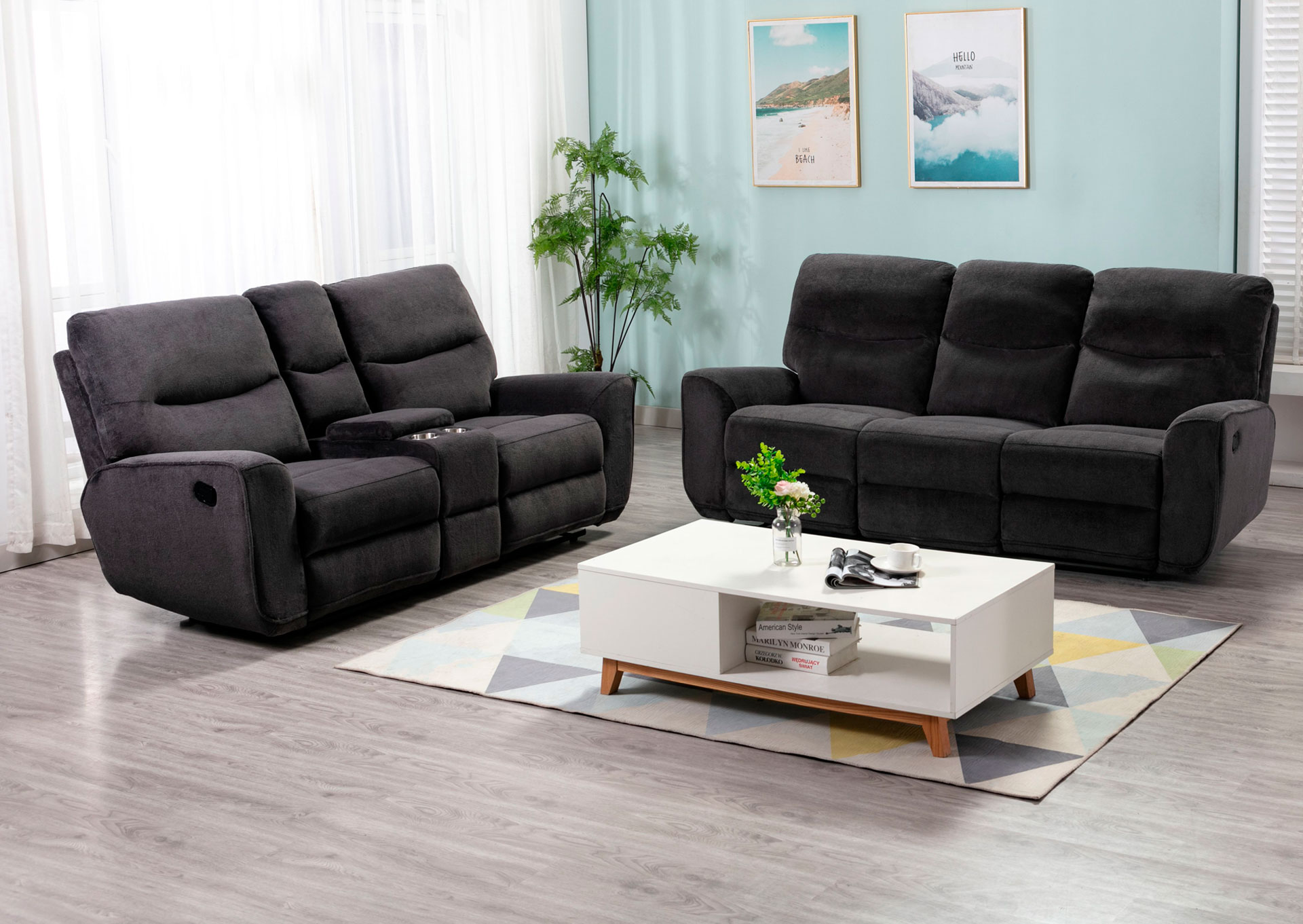 Sala Reclinable 2 Piezas - Color Steel  image 1