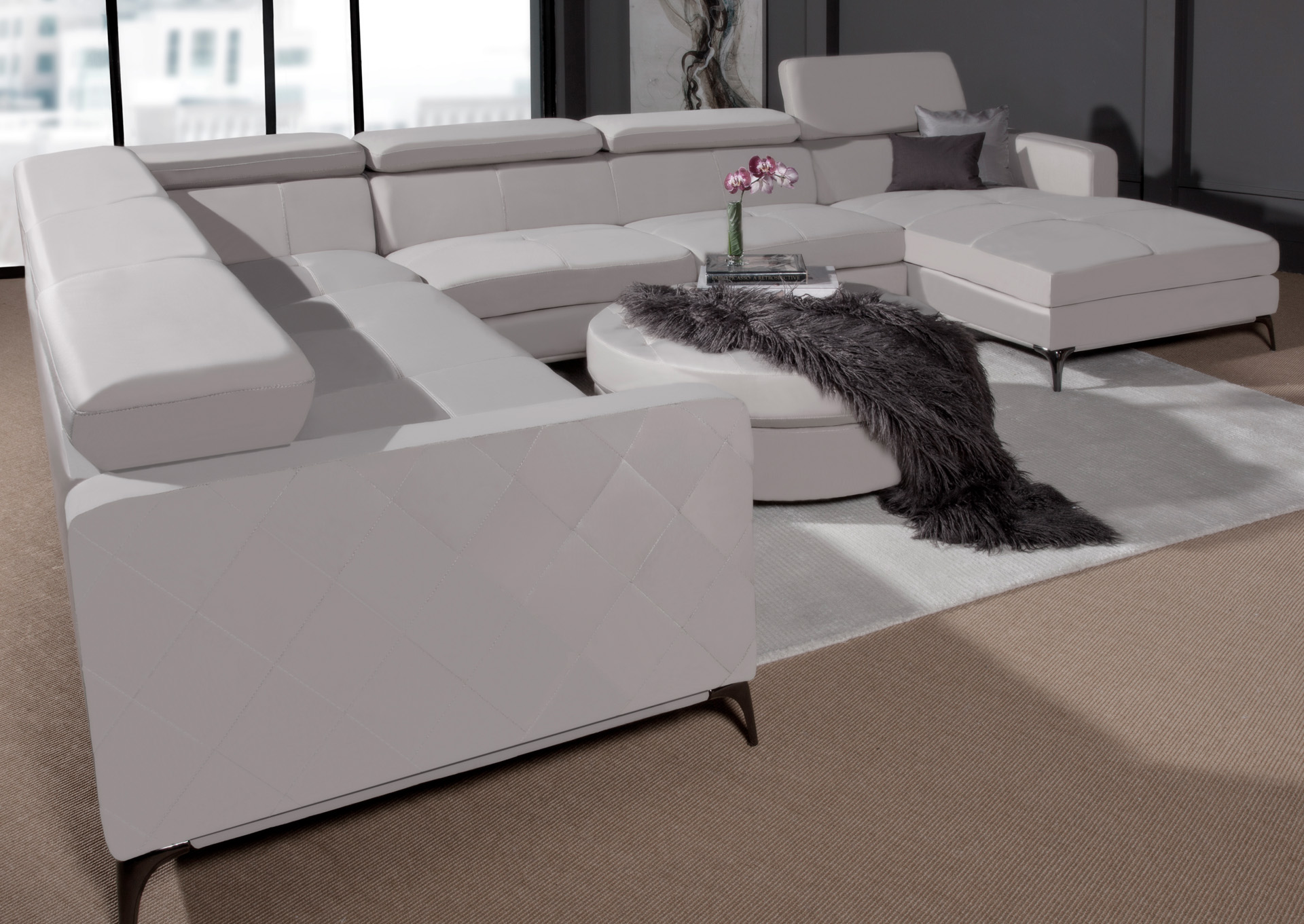 Seccional con Chaise Derecho 4 Piezas - Light Gray image 1