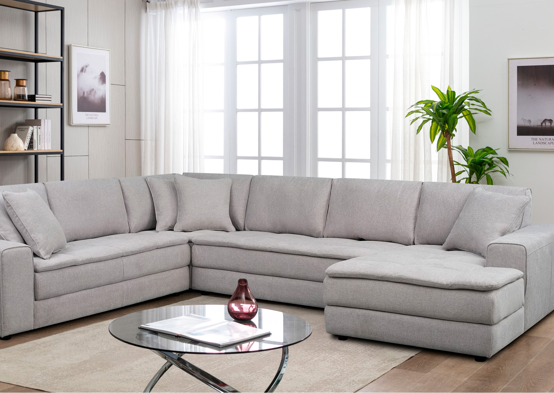 Seccional con Chaise Derecho 4 Piezas - Color Dove image 1