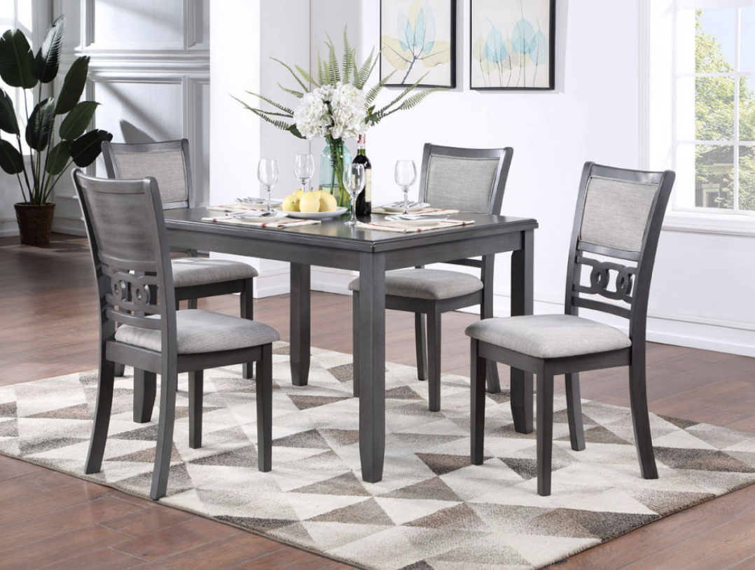 Mesa de Comedor Gia 60" con 4 Sillas - Color Gris image 1